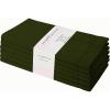 PurpleEssences Set of 6 Hemstitch Cloth Dinner Napkins 100% Cotton – Soft Durable Washable – Ideal for Wedding Spring Easter Summer – Perfect Everyday Use Table Linen 18×18 – Apple Green(Olive Green)