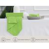 PurpleEssences St Patricks Day Table Runner Multi Green Shamrocks 13 X 72 Inch and Set of 12 Hemstitch Cloth Dinner Napkins 18×18 Inches – 100% Cotton – Apple Green