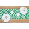 PurpleEssences St Patricks Day Table Runner Shamrocks Clover 13 X 72 Inch and Set of 12 Cloth Dinner Napkins 18×18 Inches – 100% Cotton – White