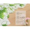 PurpleEssences St Patricks Day Table Runner Water Color Shamrocks 13 X 72 Inch and Set of 12 Cloth Dinner Napkins 18×18 Inches – 100% Cotton – Sage Green