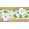 PurpleEssences St Patricks Day Table Runner Water Color Shamrocks 13 X 72 Inch and Set of 12 Cloth Dinner Napkins 18×18 Inches – 100% Cotton – Sage Green