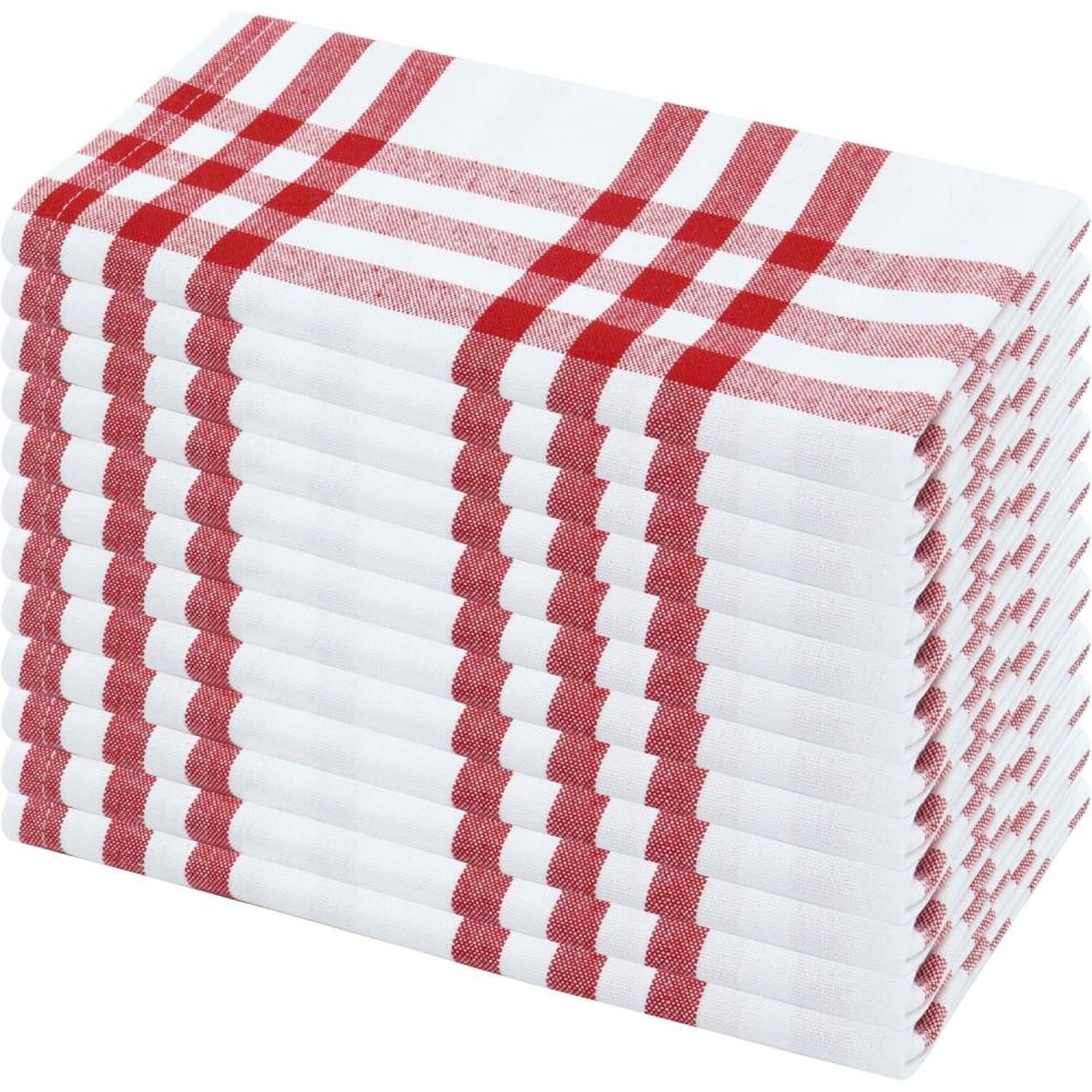 image:imagePurpleEssences Buffalo Plaid Cloth Napkins Mitered Corners Spring Easter Summer Gingham Check Dinner Napkin Set of 12100 Cotton 18x18 Inch Reusable Washable Blue and WhiteHomestead Plaid RedWhite