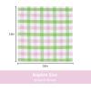 PurpleEssences Buffalo Plaid Cloth Napkins – Mitered Corners – Spring Easter Summer – Gingham Check Dinner Napkin – Set of 12-100% Cotton – 18×18 Inch – Reusable Washable – Blue and White(Apple Green Blush Pink)
