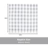 PurpleEssences Buffalo Plaid Cloth Napkins – Mitered Corners – Spring Easter Summer – Gingham Check Dinner Napkin – Set of 12-100% Cotton – 18×18 Inch – Reusable Washable – Blue and White(Grey White)
