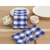 PurpleEssences Buffalo Plaid Cloth Napkins – Mitered Corners – Spring Easter Summer – Gingham Check Dinner Napkin – Set of 12-100% Cotton – 18×18 Inch – Reusable Washable – Blue and White(Blue White)