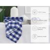 PurpleEssences Buffalo Plaid Cloth Napkins – Mitered Corners – Spring Easter Summer – Gingham Check Dinner Napkin – Set of 12-100% Cotton – 18×18 Inch – Reusable Washable – Blue and White(Blue White)