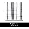 PurpleEssences Buffalo Plaid Cloth Napkins – Mitered Corners – Spring Easter Summer – Gingham Check Dinner Napkin – Set of 12-100% Cotton – 18×18 Inch – Reusable Washable – Blue and White(Homestead Plaid Black/White)