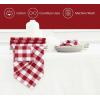 PurpleEssences Buffalo Plaid Cloth Napkins – Mitered Corners – Spring Easter Summer – Gingham Check Dinner Napkin – Set of 12-100% Cotton – 18×18 Inch – Reusable Washable – Blue and White(Red White)