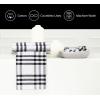 PurpleEssences Buffalo Plaid Cloth Napkins – Mitered Corners – Spring Easter Summer – Gingham Check Dinner Napkin – Set of 12-100% Cotton – 18×18 Inch – Reusable Washable – Blue and White(Homestead Plaid Black/White)