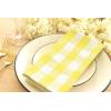 PurpleEssences Buffalo Plaid Cloth Napkins – Mitered Corners – Spring Easter Summer – Gingham Check Dinner Napkin – Set of 12-100% Cotton – 18×18 Inch – Reusable Washable – Blue and White(Yellow White)