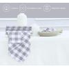 PurpleEssences Buffalo Plaid Cloth Napkins – Mitered Corners – Spring Easter Summer – Gingham Check Dinner Napkin – Set of 12-100% Cotton – 18×18 Inch – Reusable Washable – Blue and White(Grey White)