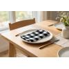 PurpleEssences Buffalo Plaid Cloth Napkins – Mitered Corners – Spring Easter Summer – Gingham Check Dinner Napkin – Set of 12-100% Cotton – 18×18 Inch – Reusable Washable – Blue and White(Black White)