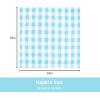 PurpleEssences Buffalo Plaid Cloth Napkins – Mitered Corners – Spring Easter Summer – Gingham Check Dinner Napkin – Set of 12-100% Cotton – 18×18 Inch – Reusable Washable – Blue and White(Aqua Blue White)