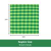 PurpleEssences Buffalo Plaid Cloth Napkins – Mitered Corners – Spring Easter Summer – Gingham Check Dinner Napkin – Set of 12-100% Cotton – 18×18 Inch – Reusable Washable – Blue and White(St Patricks Green)