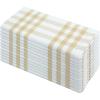 PurpleEssences Buffalo Plaid Cloth Napkins – Mitered Corners – Spring Easter Summer – Gingham Check Dinner Napkin – Set of 12-100% Cotton – 18×18 Inch – Reusable Washable – Blue and White(Homestead Plaid Beige/White)