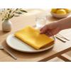 PurpleEssences Set of 12 Cloth Dinner Napkins 100% Cotton 18×18 Inch – Soft Durable Washable – Ideal for Farmhouse Party Spring Easter Summer – Perfect Everyday Use Table Linen – Lavender(Golden Yellow)