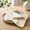 PurpleEssences Set of 12 Cloth Dinner Napkins 100% Cotton 18×18 Inch – Soft Durable Washable – Ideal for Farmhouse Party Spring Easter Summer – Perfect Everyday Use Table Linen – Lavender(Cream)