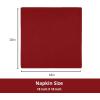 PurpleEssences Set of 12 Cloth Dinner Napkins 100% Cotton 18×18 Inch – Soft Durable Washable – Ideal for Farmhouse Party Spring Easter Summer – Perfect Everyday Use Table Linen – Lavender(Red)