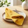 PurpleEssences Set of 12 Cloth Dinner Napkins 100% Cotton 18×18 Inch – Soft Durable Washable – Ideal for Farmhouse Party Spring Easter Summer – Perfect Everyday Use Table Linen – Lavender(Golden Yellow)