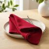 PurpleEssences Set of 12 Cloth Dinner Napkins 100% Cotton 18×18 Inch – Soft Durable Washable – Ideal for Farmhouse Party Spring Easter Summer – Perfect Everyday Use Table Linen – Lavender(Red)