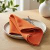 PurpleEssences Set of 12 Cloth Dinner Napkins 100% Cotton 18×18 Inch – Soft Durable Washable – Ideal for Farmhouse Party Spring Easter Summer – Perfect Everyday Use Table Linen – Lavender(Orange)