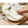 PurpleEssences Set of 12 Cloth Dinner Napkins 100% Cotton 18×18 Inch – Soft Durable Washable – Ideal for Farmhouse Party Spring Easter Summer – Perfect Everyday Use Table Linen – Lavender(Cream)