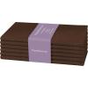 PurpleEssences Set of 12 Cloth Dinner Napkins 100% Cotton 18×18 Inch – Soft Durable Washable – Ideal for Farmhouse Party Spring Easter Summer – Perfect Everyday Use Table Linen – Lavender(Nut Brown)
