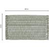 PurpleEssences Chambray Placemats with Fringes – 100% Cotton, Set of 4, 13×19 Inch, Thick Durable Table Mats for Dining, Kitchen, or Casual Farmhouse Tabletop Décor – Olive Green(Olive Green)