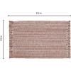 PurpleEssences Chambray Placemats with Fringes – 100% Cotton, Set of 4, 13×19 Inch, Thick Durable Table Mats for Dining, Kitchen, or Casual Farmhouse Tabletop Décor – Olive Green(Rust and H.white)