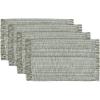 PurpleEssences Chambray Placemats with Fringes – 100% Cotton, Set of 4, 13×19 Inch, Thick Durable Table Mats for Dining, Kitchen, or Casual Farmhouse Tabletop Décor – Olive Green(Olive Green)
