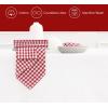 PurpleEssences Mini Gingham Check Dinner Cloth Napkin – Spring Easter Summer – Mitered Corners – 18×18 Inch – Set of 12-100% Cotton – Reusable Washable – Sky Blue and White(Red White)