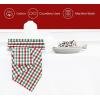 PurpleEssences Mini Gingham Check Dinner Cloth Napkin – Spring Easter Summer – Mitered Corners – 18×18 Inch – Set of 12-100% Cotton – Reusable Washable – Sky Blue and White(Red Green White)