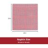 PurpleEssences Mini Gingham Check Dinner Cloth Napkin – Spring Easter Summer – Mitered Corners – 18×18 Inch – Set of 12-100% Cotton – Reusable Washable – Sky Blue and White(Red White)