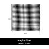 PurpleEssences Mini Gingham Check Dinner Cloth Napkin – Spring Easter Summer – Mitered Corners – 18×18 Inch – Set of 12-100% Cotton – Reusable Washable – Sky Blue and White(Black White)