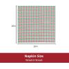 PurpleEssences Mini Gingham Check Dinner Cloth Napkin – Spring Easter Summer – Mitered Corners – 18×18 Inch – Set of 12-100% Cotton – Reusable Washable – Sky Blue and White(Red Green White)
