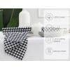 PurpleEssences Mini Gingham Check Dinner Cloth Napkin – Spring Easter Summer – Mitered Corners – 18×18 Inch – Set of 12-100% Cotton – Reusable Washable – Sky Blue and White(Black White)