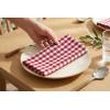PurpleEssences Mini Gingham Check Dinner Cloth Napkin – Spring Easter Summer – Mitered Corners – 18×18 Inch – Set of 12-100% Cotton – Reusable Washable – Sky Blue and White(Red White)