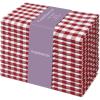 PurpleEssences Mini Gingham Check Dinner Cloth Napkin – Spring Easter Summer – Mitered Corners – 18×18 Inch – Set of 12-100% Cotton – Reusable Washable – Sky Blue and White(Red White)