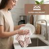PurpleEssences Stripe Kitchen Towels – Set of 6, 18×28 Inch – 100% Cotton, Absorbent & Reusable Dish Towels with Hanging Loop French-Inspired Style – Spring Easter Summer – Pink(Rust)