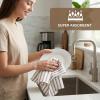 PurpleEssences Stripe Kitchen Towels – Set of 6, 18×28 Inch – 100% Cotton, Absorbent & Reusable Dish Towels with Hanging Loop French-Inspired Style – Spring Easter Summer – Pink(Nut Brown)