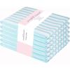 PurpleEssences Stripe Kitchen Towels – Set of 6, 18×28 Inch – 100% Cotton, Absorbent & Reusable Dish Towels with Hanging Loop French-Inspired Style – Spring Easter Summer – Pink(Blue)