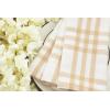 PurpleEssences Homestead Plaid Cloth Napkins – Mitered Corners – Spring Easter Summer – Check Dinner Napkin – Set of 12-100% Cotton – 18×18 Inch – Reusable Washable – Blue and White(Homestead Plaid Beige/White)