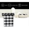 PurpleEssences Homestead Plaid Cloth Napkins – Mitered Corners – Spring Easter Summer – Check Dinner Napkin – Set of 12-100% Cotton – 18×18 Inch – Reusable Washable – Blue and White(Black White)