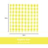 PurpleEssences Homestead Plaid Cloth Napkins – Mitered Corners – Spring Easter Summer – Check Dinner Napkin – Set of 12-100% Cotton – 18×18 Inch – Reusable Washable – Blue and White(Yellow White)
