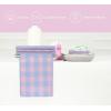 PurpleEssences Homestead Plaid Cloth Napkins – Mitered Corners – Spring Easter Summer – Check Dinner Napkin – Set of 12-100% Cotton – 18×18 Inch – Reusable Washable – Blue and White(Light Blue Blush Pink)