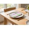 PurpleEssences Homestead Plaid Cloth Napkins – Mitered Corners – Spring Easter Summer – Check Dinner Napkin – Set of 12-100% Cotton – 18×18 Inch – Reusable Washable – Blue and White(Apple Green Blush Pink)