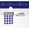 PurpleEssences Homestead Plaid Cloth Napkins – Mitered Corners – Spring Easter Summer – Check Dinner Napkin – Set of 12-100% Cotton – 18×18 Inch – Reusable Washable – Blue and White(Blue White)