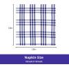 PurpleEssences Homestead Plaid Cloth Napkins – Mitered Corners – Spring Easter Summer – Check Dinner Napkin – Set of 12-100% Cotton – 18×18 Inch – Reusable Washable – Blue and White(Homestead Plaid Blue/White)