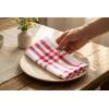 PurpleEssences Homestead Plaid Cloth Napkins – Mitered Corners – Spring Easter Summer – Check Dinner Napkin – Set of 12-100% Cotton – 18×18 Inch – Reusable Washable – Blue and White(Homestead Plaid Red/White)