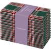 PurpleEssences Homestead Plaid Cloth Napkins – Mitered Corners – Spring Easter Summer – Check Dinner Napkin – Set of 12-100% Cotton – 18×18 Inch – Reusable Washable – Blue and White(Tartan Plaid Green)